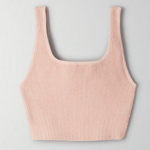 Aritzia Babaton Sculpt Knit Tank - Rose Quartz XS